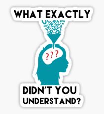 What Exactly Didn't You Understand? Sticker