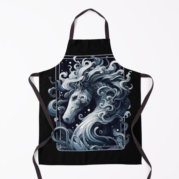 Item preview, Monochromatic Outline Hippocampus Seahorse designed and sold by TomFrontierArt.