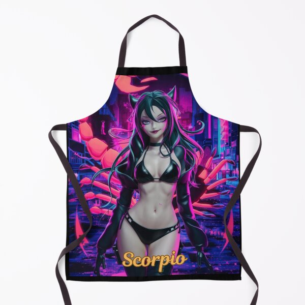 Item preview, Scorpio Zodiac, whimsical lady, Scorpio girl, cosmos goddess, sexy girl, cyberpunk style, hip-hop style designed and sold by ZodiacWonders.