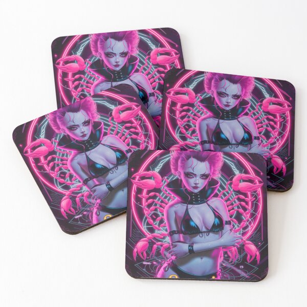 Item preview, Scorpio Zodiac, whimsical lady, Scorpio girl, cosmos goddess, sexy girl, cyberpunk style, hip-hop style designed and sold by ZodiacWonders.
