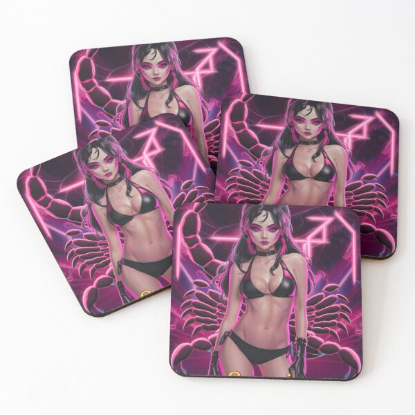 Item preview, Scorpio Zodiac, whimsical lady, Scorpio girl, cosmos goddess, sexy girl, cyberpunk style, hip-hop style designed and sold by ZodiacWonders.