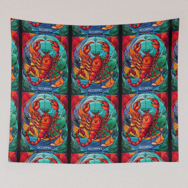 Item preview, Scorpio Zodiac, stained glass designed and sold by ZodiacWonders.