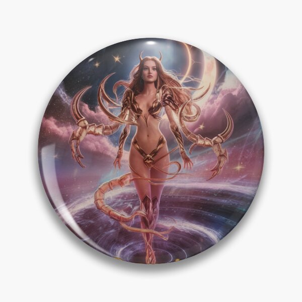 Item preview, Scorpio Zodiac, whimsical lady, Scorpio girl, cosmos goddess, sexy girl designed and sold by ZodiacWonders.
