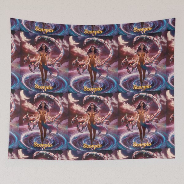 Item preview, Scorpio Zodiac, whimsical lady, Scorpio girl, cosmos goddess, sexy girl designed and sold by ZodiacWonders.