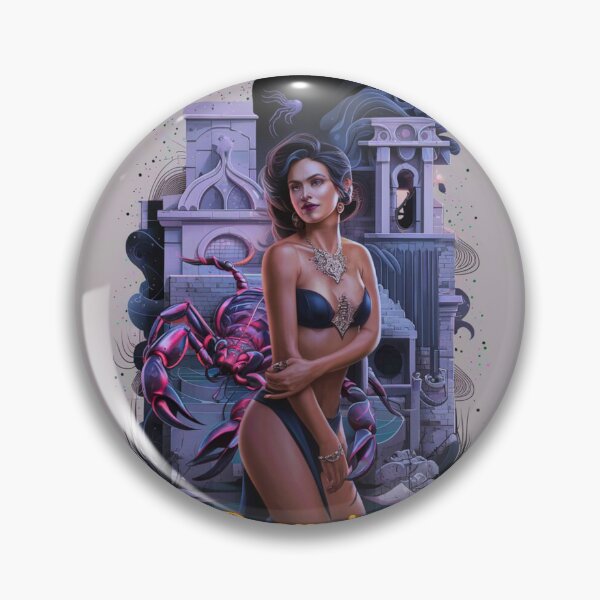 Item preview, Scorpio Zodiac, whimsical lady, Scorpio girl, cosmos goddess, sexy girl designed and sold by ZodiacWonders.