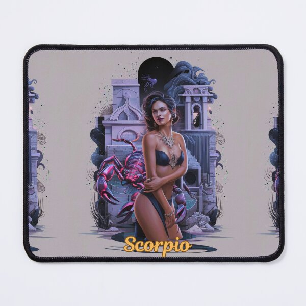 Item preview, Scorpio Zodiac, whimsical lady, Scorpio girl, cosmos goddess, sexy girl designed and sold by ZodiacWonders.