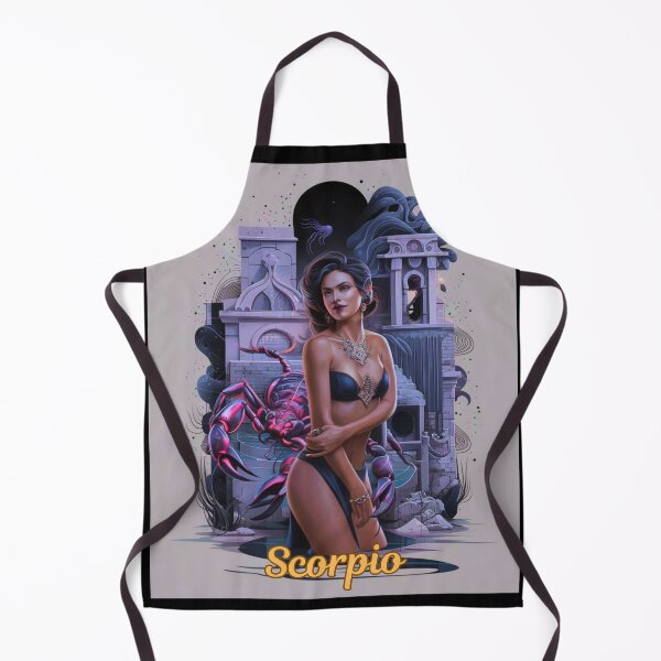 Item preview, Scorpio Zodiac, whimsical lady, Scorpio girl, cosmos goddess, sexy girl designed and sold by ZodiacWonders.