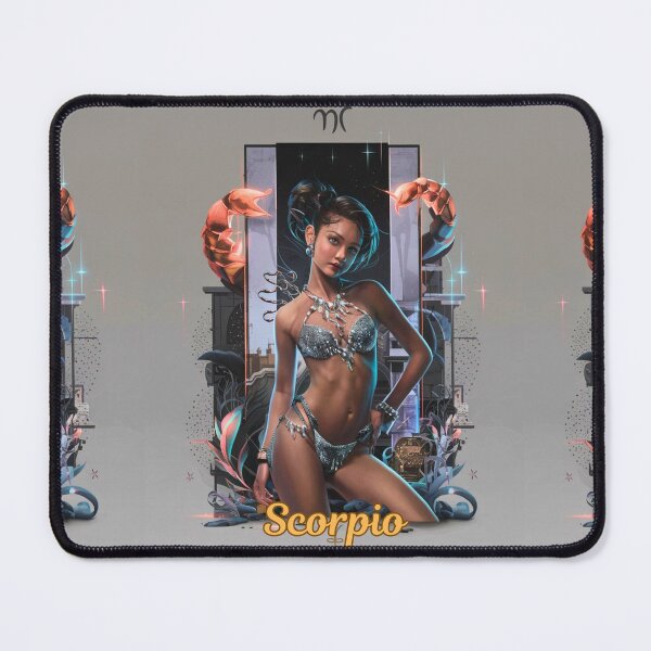 Item preview, Scorpio Zodiac, whimsical lady, Scorpio girl, cosmos goddess, sexy girl designed and sold by ZodiacWonders.