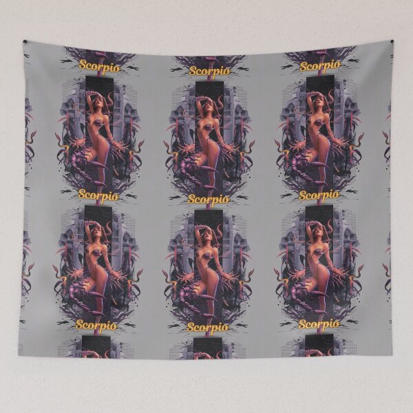 Item preview, Scorpio Zodiac, whimsical lady, Scorpio girl, cosmos goddess, sexy girl designed and sold by ZodiacWonders.