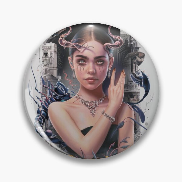 Item preview, Scorpio Zodiac, whimsical lady, Scorpio girl, cosmos goddess, sexy girl designed and sold by ZodiacWonders.