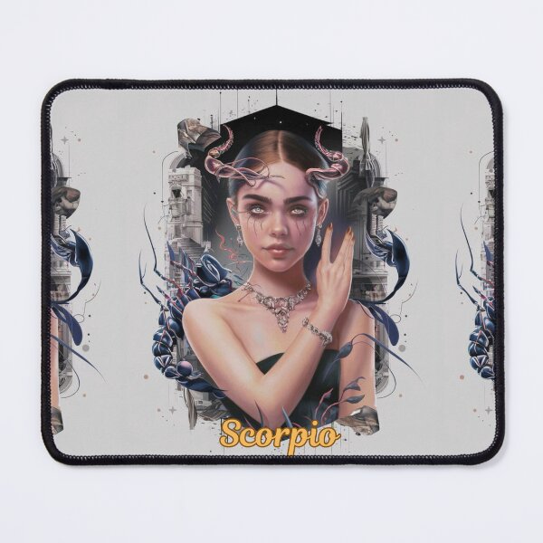 Item preview, Scorpio Zodiac, whimsical lady, Scorpio girl, cosmos goddess, sexy girl designed and sold by ZodiacWonders.