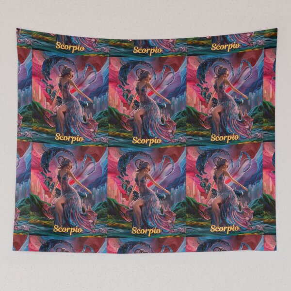 Item preview, Scorpio Zodiac, whimsical lady, Scorpio girl, cosmos goddess, sexy girl designed and sold by ZodiacWonders.