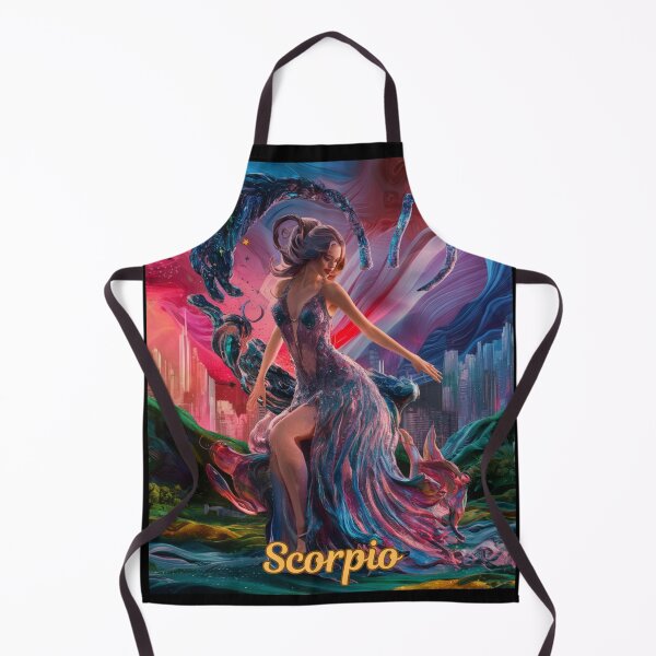 Item preview, Scorpio Zodiac, whimsical lady, Scorpio girl, cosmos goddess, sexy girl designed and sold by ZodiacWonders.