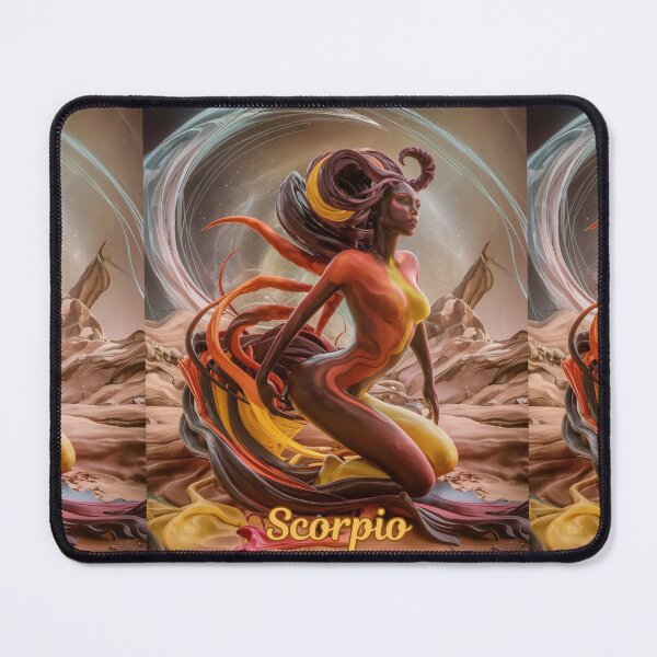 Item preview, Scorpio Zodiac, whimsical lady, Scorpio girl, cosmos goddess designed and sold by ZodiacWonders.