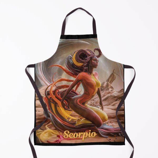Item preview, Scorpio Zodiac, whimsical lady, Scorpio girl, cosmos goddess designed and sold by ZodiacWonders.