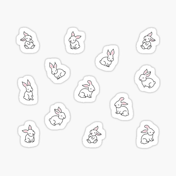 Item preview, Tiny tiny Bunny Stickers designed and sold by GlowinUp Shop.