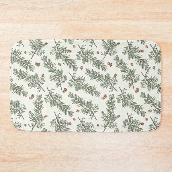 Item preview, Western Hemlock Leaves and Cones Botanical Art Seamless Pattern Design designed and sold by Created-by-CC.