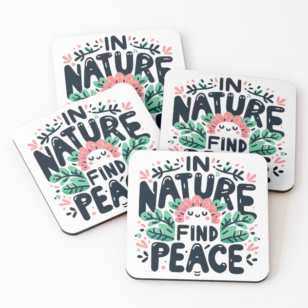 Item preview, In nature find peace, typography, PUN designed and sold by maxmaj.
