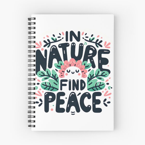 Item preview, In nature find peace, typography, PUN designed and sold by maxmaj.