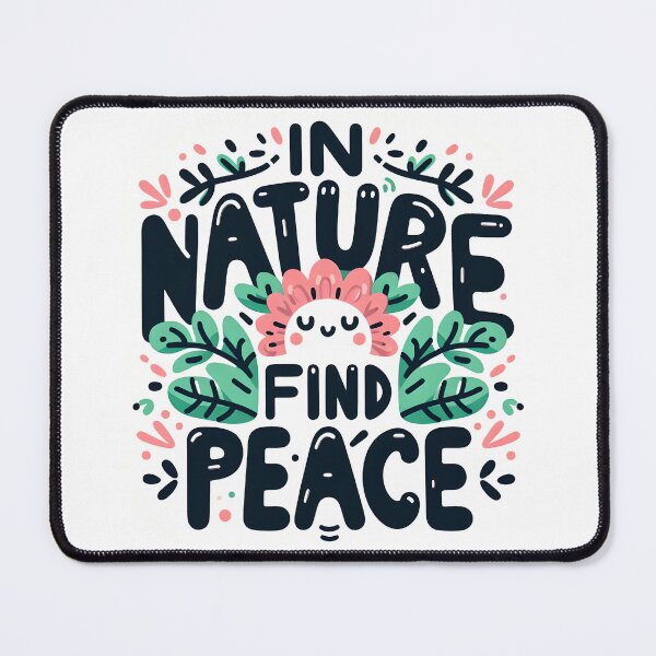 Item preview, In nature find peace, typography, PUN designed and sold by maxmaj.