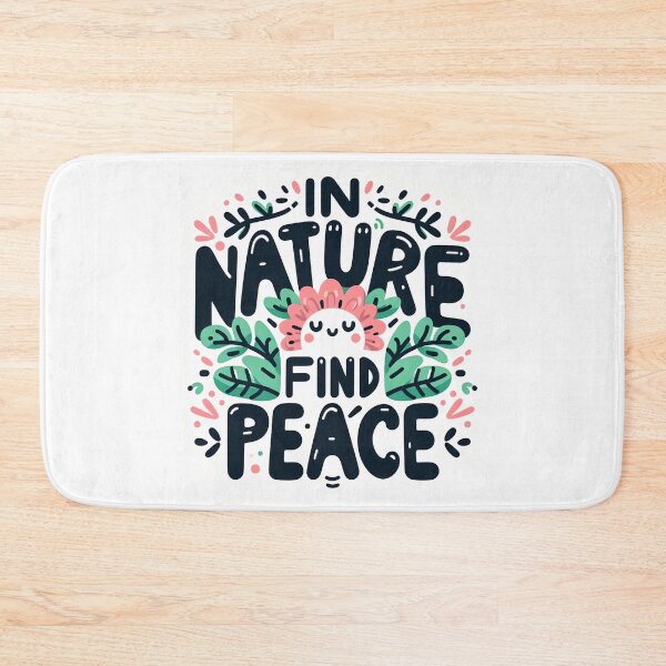 Item preview, In nature find peace, typography, PUN designed and sold by maxmaj.