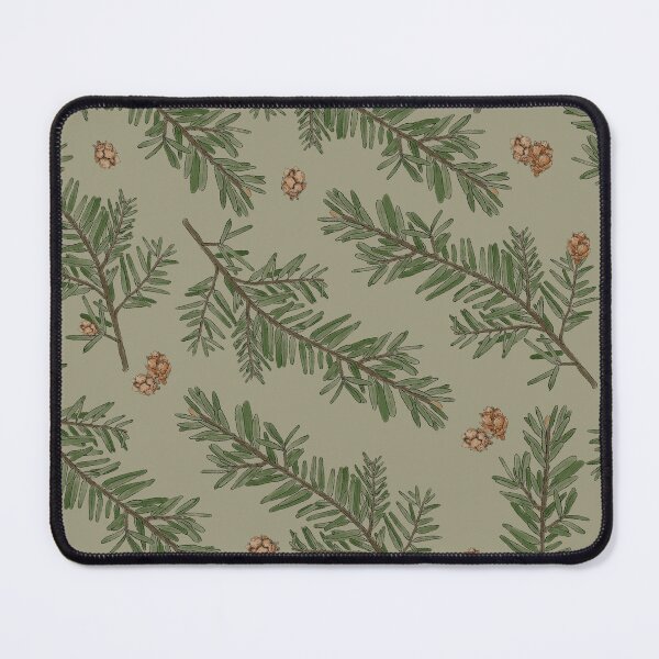Item preview, Western Hemlock Leaves and Cones Botanical Art Seamless Pattern Design designed and sold by Created-by-CC.