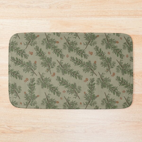 Item preview, Western Hemlock Leaves and Cones Botanical Art Seamless Pattern Design designed and sold by Created-by-CC.