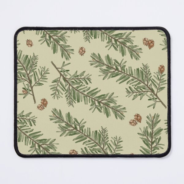 Item preview, Western Hemlock Leaves and Cones Botanical Art Seamless Pattern Design designed and sold by Created-by-CC.