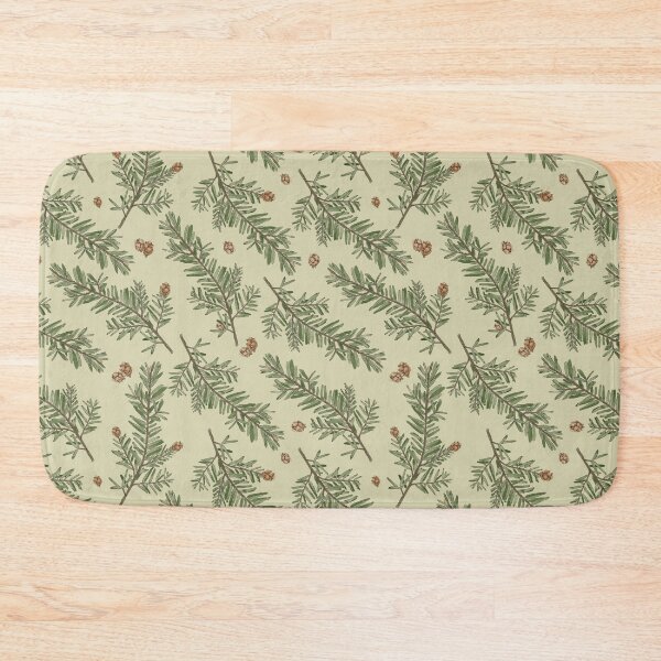 Item preview, Western Hemlock Leaves and Cones Botanical Art Seamless Pattern Design designed and sold by Created-by-CC.