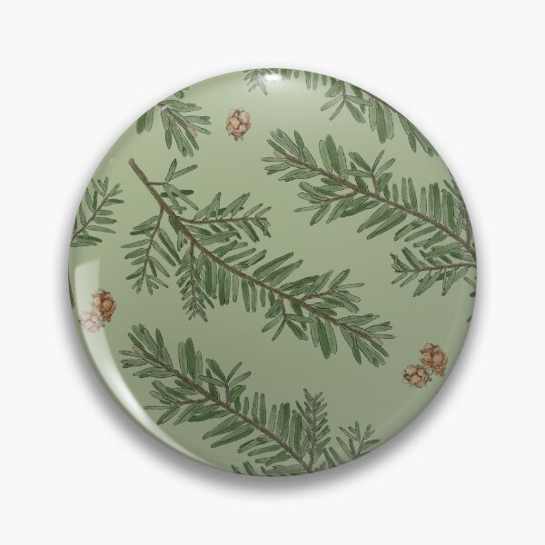 Item preview, Western Hemlock Leaves and Cones Botanical Art Seamless Pattern Design designed and sold by Created-by-CC.