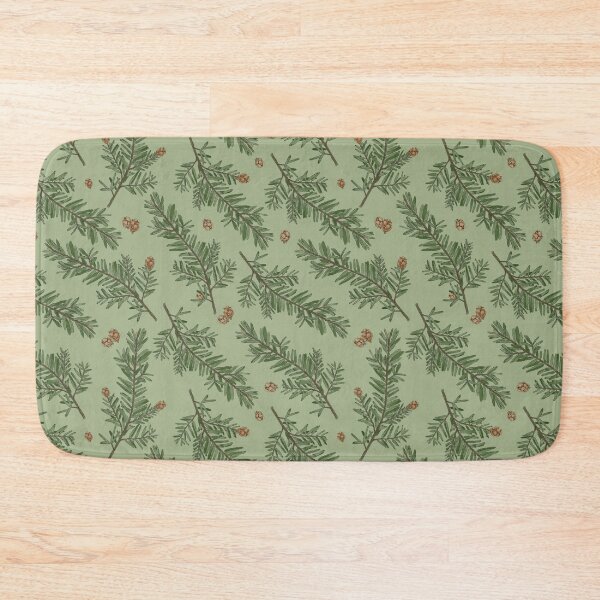 Item preview, Western Hemlock Leaves and Cones Botanical Art Seamless Pattern Design designed and sold by Created-by-CC.