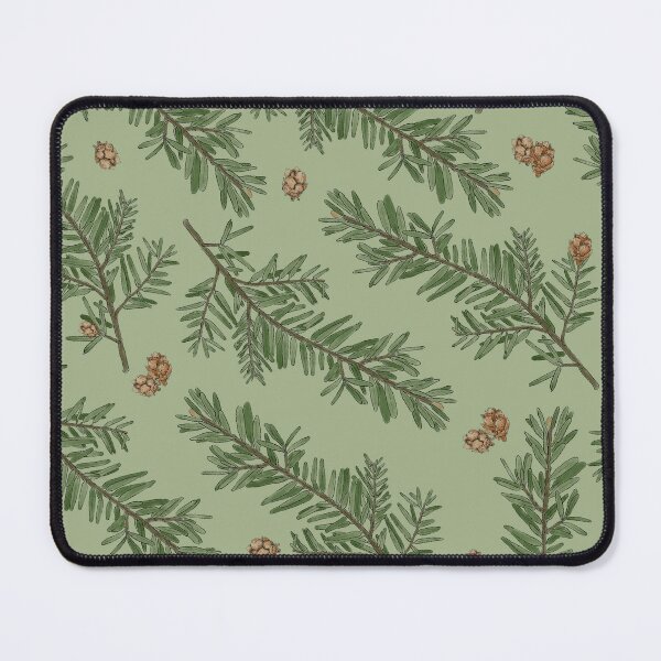 Item preview, Western Hemlock Leaves and Cones Botanical Art Seamless Pattern Design designed and sold by Created-by-CC.