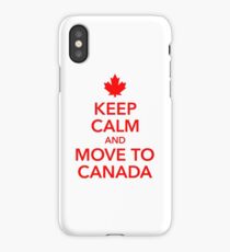 keep calm move to Canada Maple Leaf Canada iPhone Case/Skin