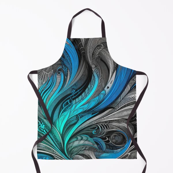Item preview, Zentangle design fine lines blue and gray shade designed and sold by Blessinger77.