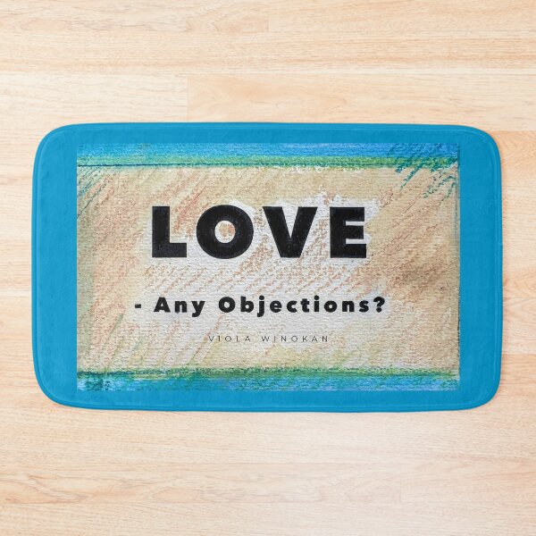 Item preview, LOVE - Any Objections? | Blue-Beige-Green | Pop Art Signature artwork designed and sold by Viola Winokan.