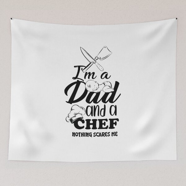 Item preview, I'm A Dad And A Chef Nothing Scares Me V3 designed and sold by TeeTimeGuys.