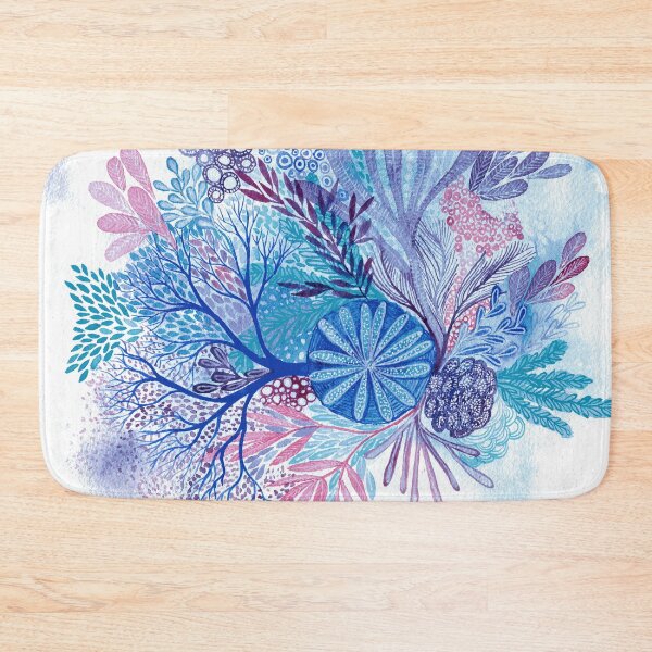 Item preview, Turquoise Reef - Intuitive abstract watercolour painting in bright turquoise, blue, purple and pink designed and sold by klbailey.