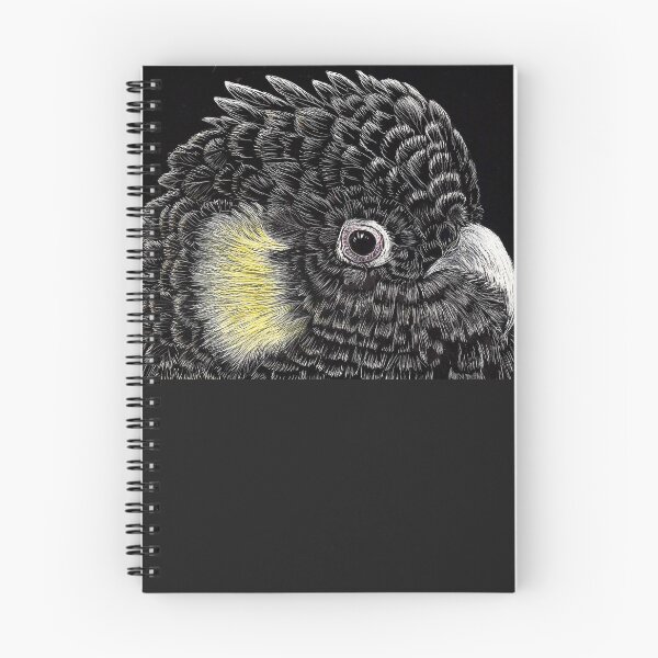Item preview, Yellow Tailed Cockatoo - scraperboard. designed and sold by Nature in Tasmania.