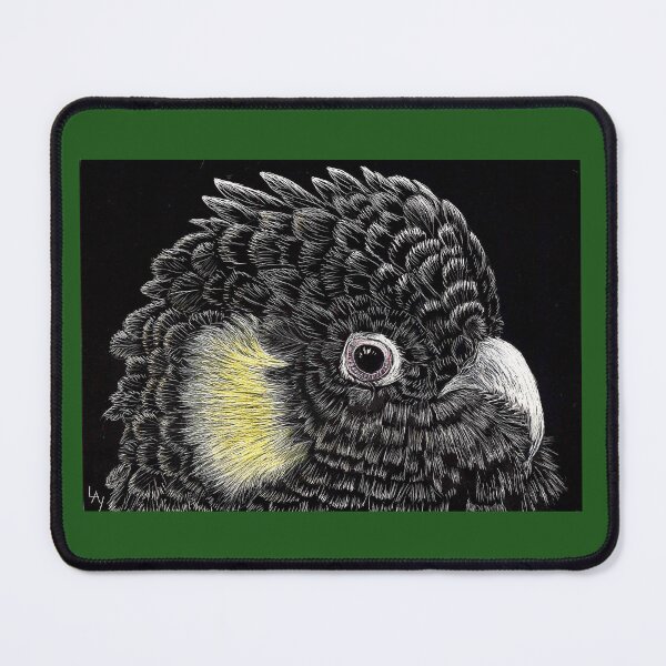 Item preview, Yellow Tailed Cockatoo - scraperboard. designed and sold by Nature in Tasmania.