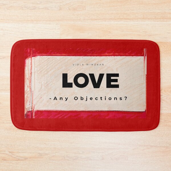 Item preview, LOVE - Any Objections? | Red-Beige | Popart Signature Artwork designed and sold by Viola Winokan.