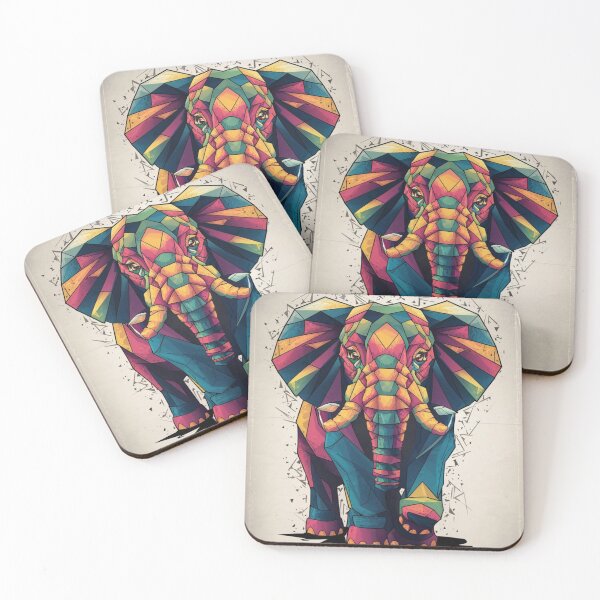 Item preview, Elephant Portrait. cubism elephant, paper elephant designed and sold by ElephantVibes.