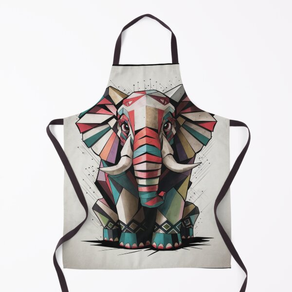 Item preview, Elephant Portrait. cubism elephant, paper elephant designed and sold by ElephantVibes.