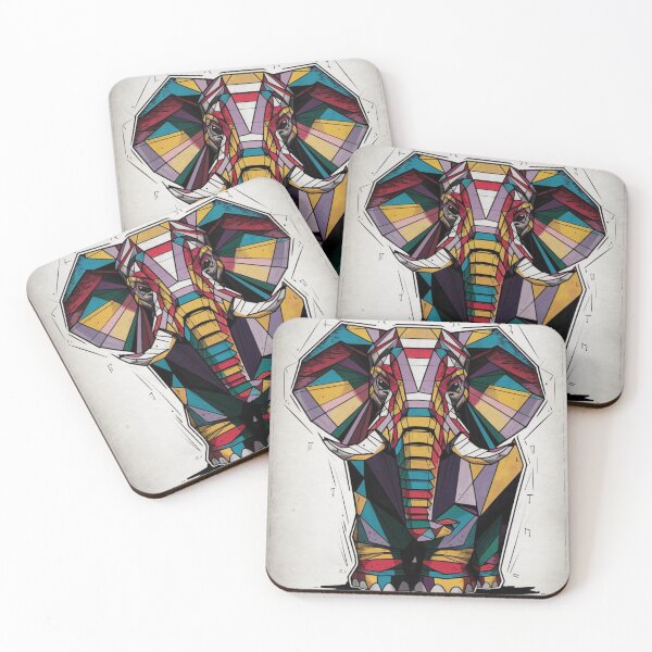 Item preview, Elephant Portrait. cubism elephant, paper elephant designed and sold by ElephantVibes.