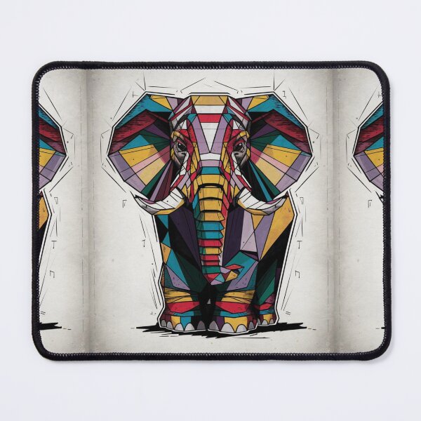 Item preview, Elephant Portrait. cubism elephant, paper elephant designed and sold by ElephantVibes.