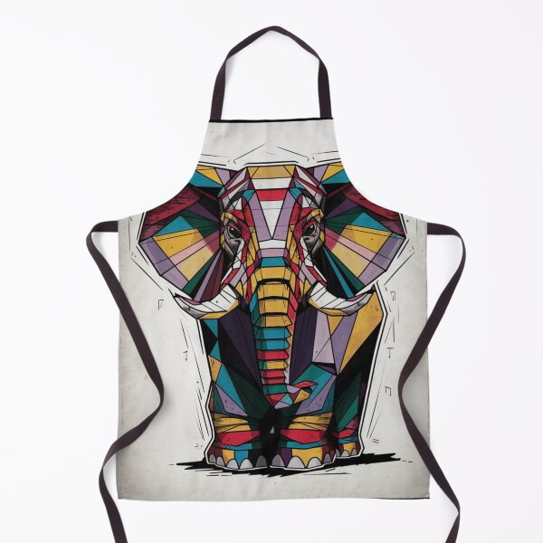Item preview, Elephant Portrait. cubism elephant, paper elephant designed and sold by ElephantVibes.