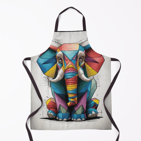 Item preview, Elephant Portrait. cubism elephant, paper elephant designed and sold by ElephantVibes.