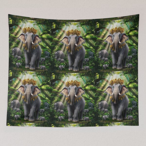 Item preview, Elephant Portrait. elephant king designed and sold by ElephantVibes.
