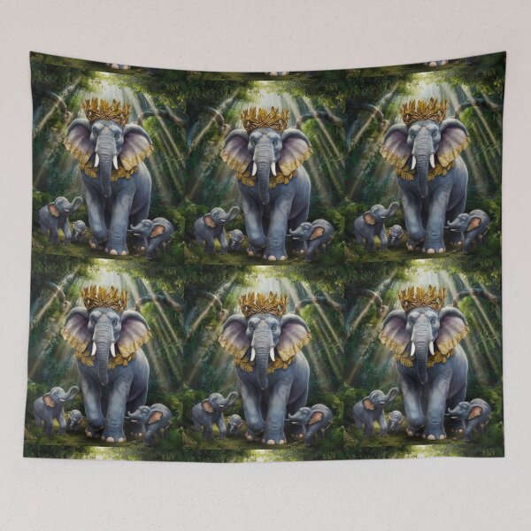Item preview, Elephant Portrait. elephant king designed and sold by ElephantVibes.
