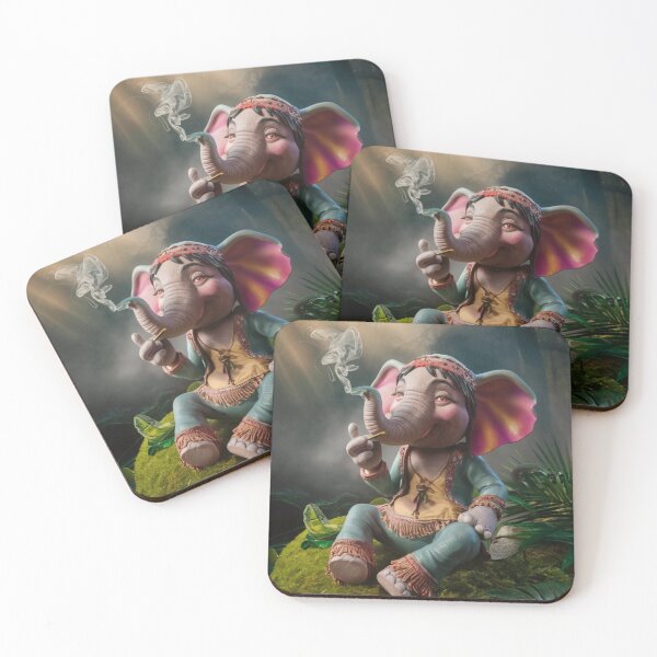 Item preview, Elephant Portrait. smoking in nature designed and sold by ElephantVibes.