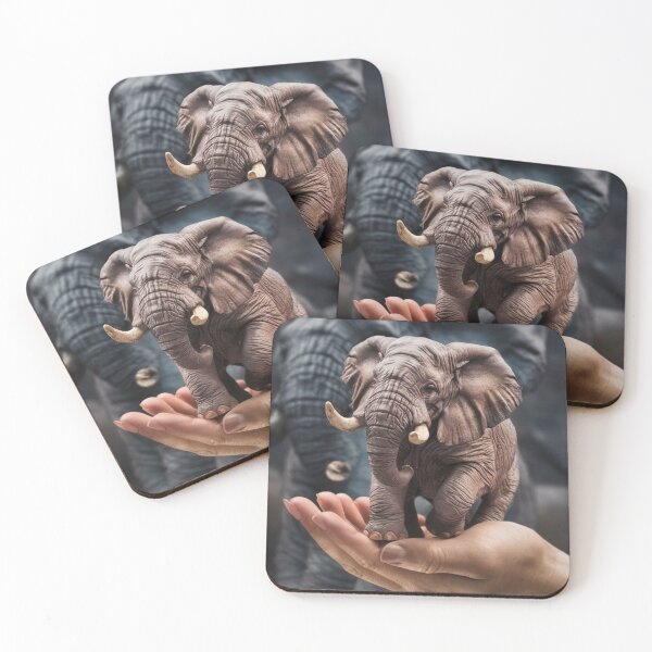 Item preview, Elephant Portrait. palm size designed and sold by ElephantVibes.